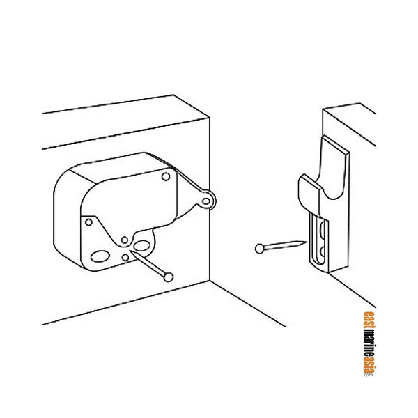 EMA Stainless Steel Cabinet Door Snap Lock
