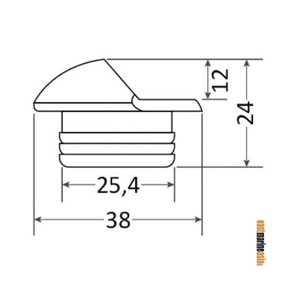 Alcor Stainless Steel 316 LED Courtesy Light