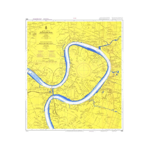 Marine Chart Thailand (Gulf of Thai - East) 111 Krung Thep Port Zone 2