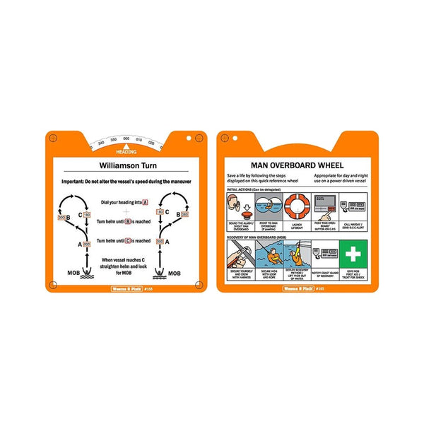 Weems & Plath Man Overboard Wheel Reference Card