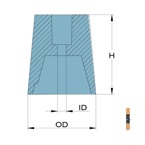 Martyr Radice Propeller Nut Anode - Zinc
