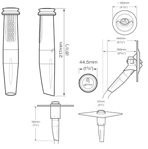 Whale Twist Deck Shower