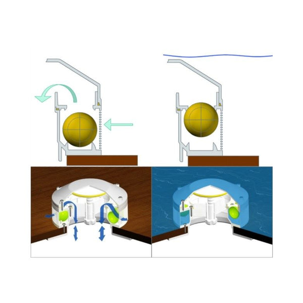 Air-Only Low Profile Deck Ventilator With Build-in Air-Only