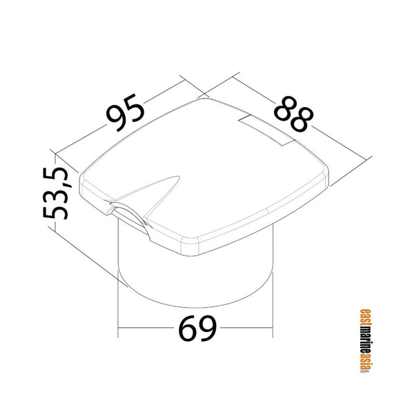 Osculati New Edge Recess Fit Water Pressure Reducer Inlet Connector