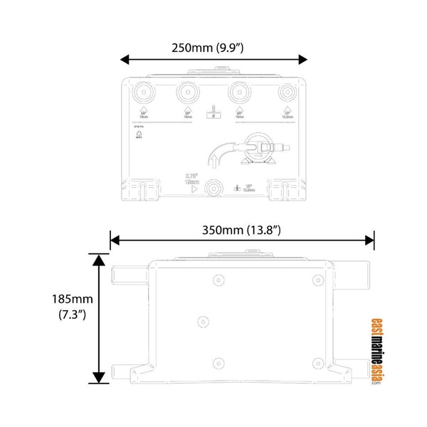 Whale GT0810B 8L Grey Waste Tank (1 Switch - Thinned Wire Ends)