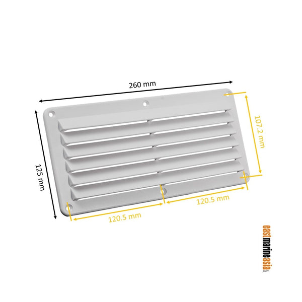 Nylon Louvred Vent (125 x 260 mm)