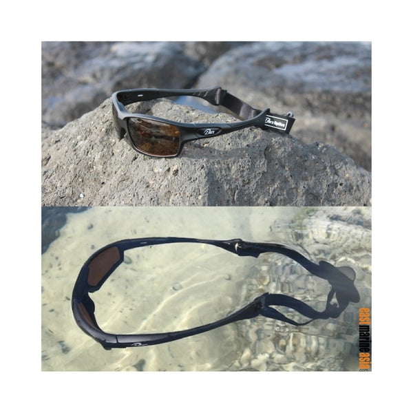 Barz Optics Kiama Floating Polarised Sunglass Goggle with Neoprene Case & Retainer - Black
